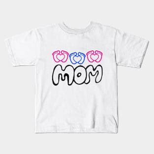 Triplets one boy and two girls Kids T-Shirt